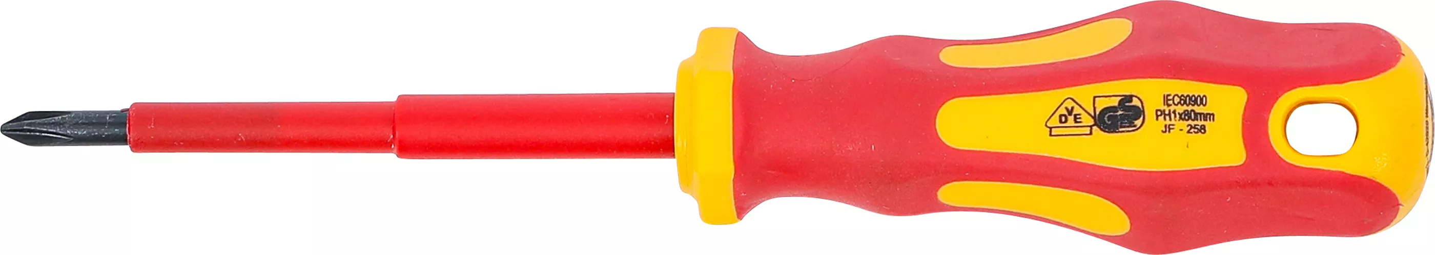 VDE-Skruvmejsel | Krysspår PH1 | Klinglängd 80 mm