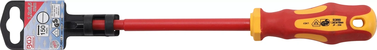 VDE-Skruvmejsel | Spår 6,5 mm | Klinglängd 150 mm