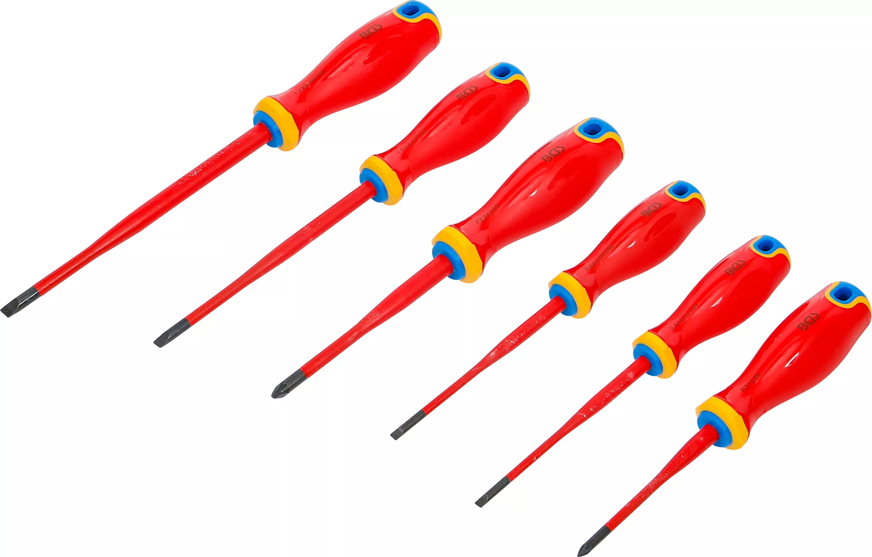VDE-Skruvmejsel-sats | Extra tunn spets | 6 delar
