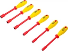VDE-Hylsnyckel-skruvmejsel-sats | Sexkant | 5,5 - 12 mm | 6 delar