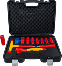 VDE-Hylsnyckel-sats | anslutning 12,5 mm (1/2") | 10-24 mm | 11 delar