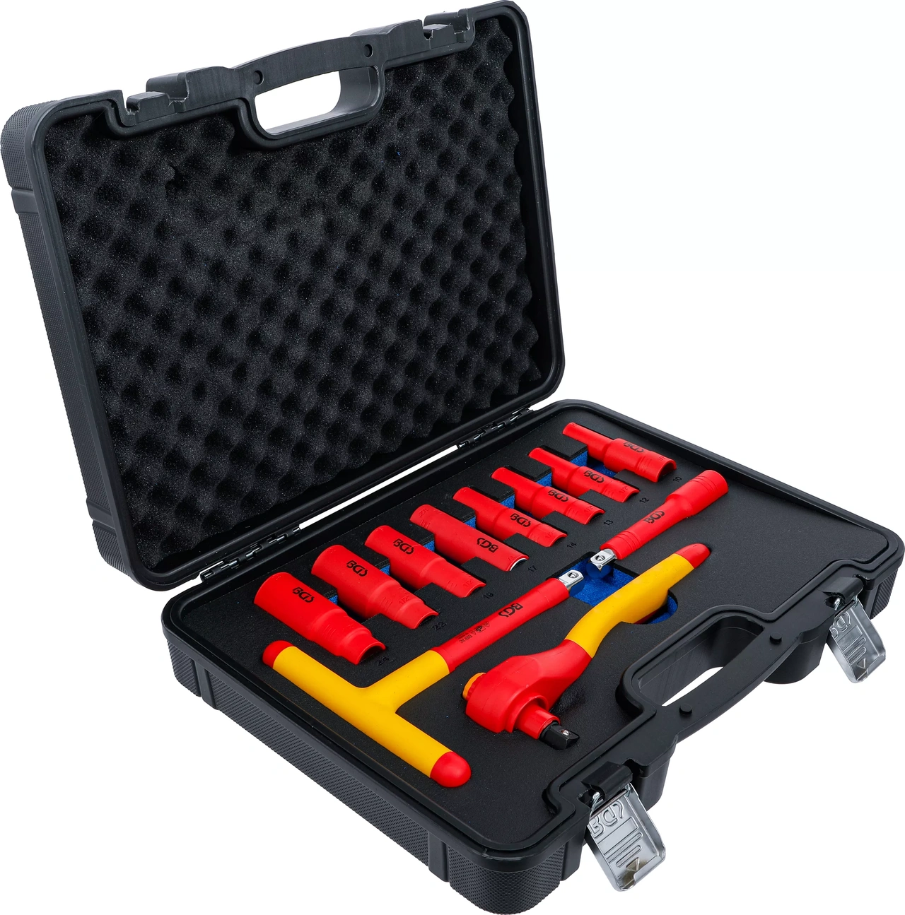 VDE-Hylsnyckel-sats | anslutning 12,5 mm (1/2") | 10-24 mm | 11 delar