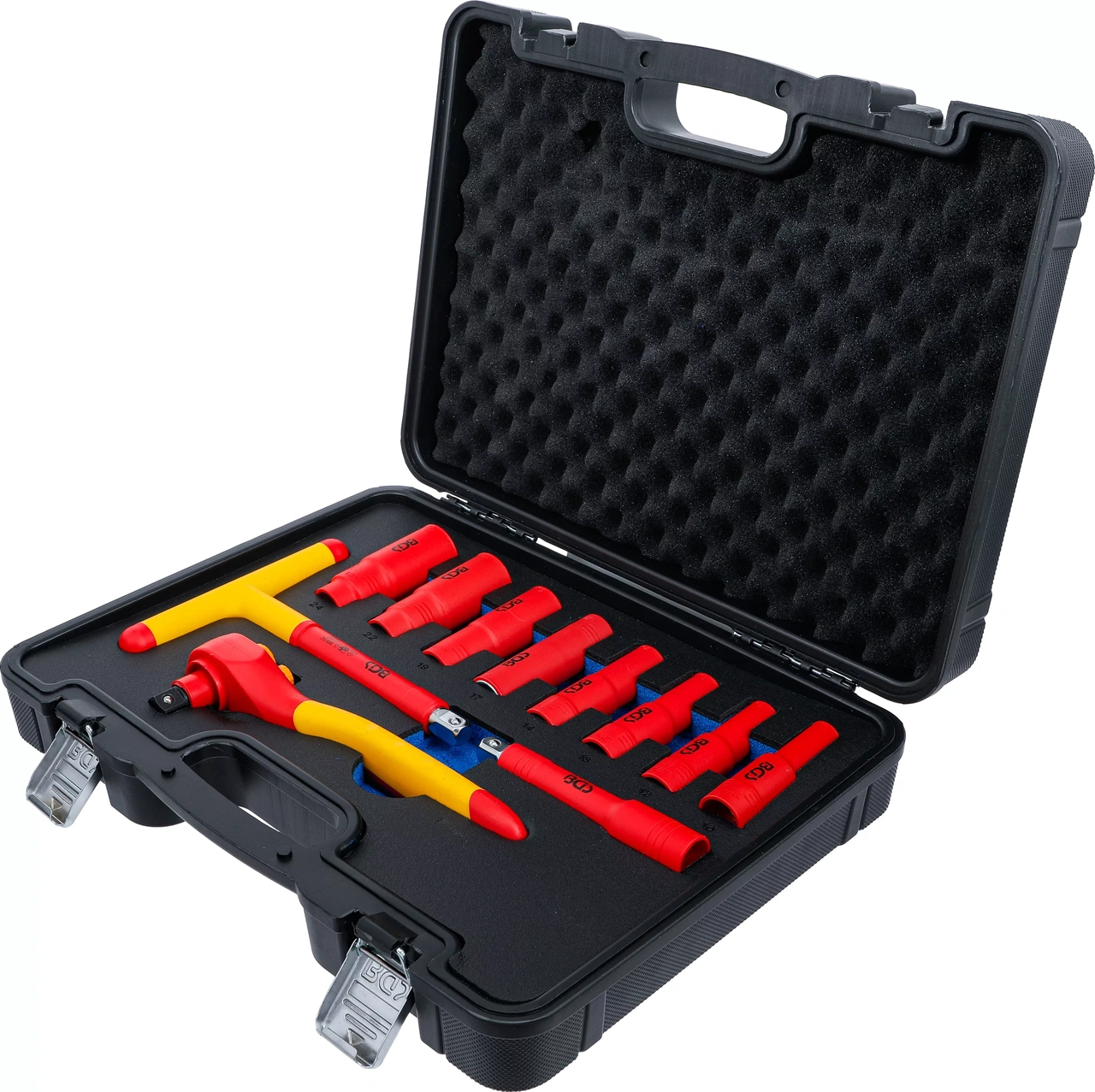 VDE-Hylsnyckel-sats | anslutning 12,5 mm (1/2") | 10-24 mm | 11 delar