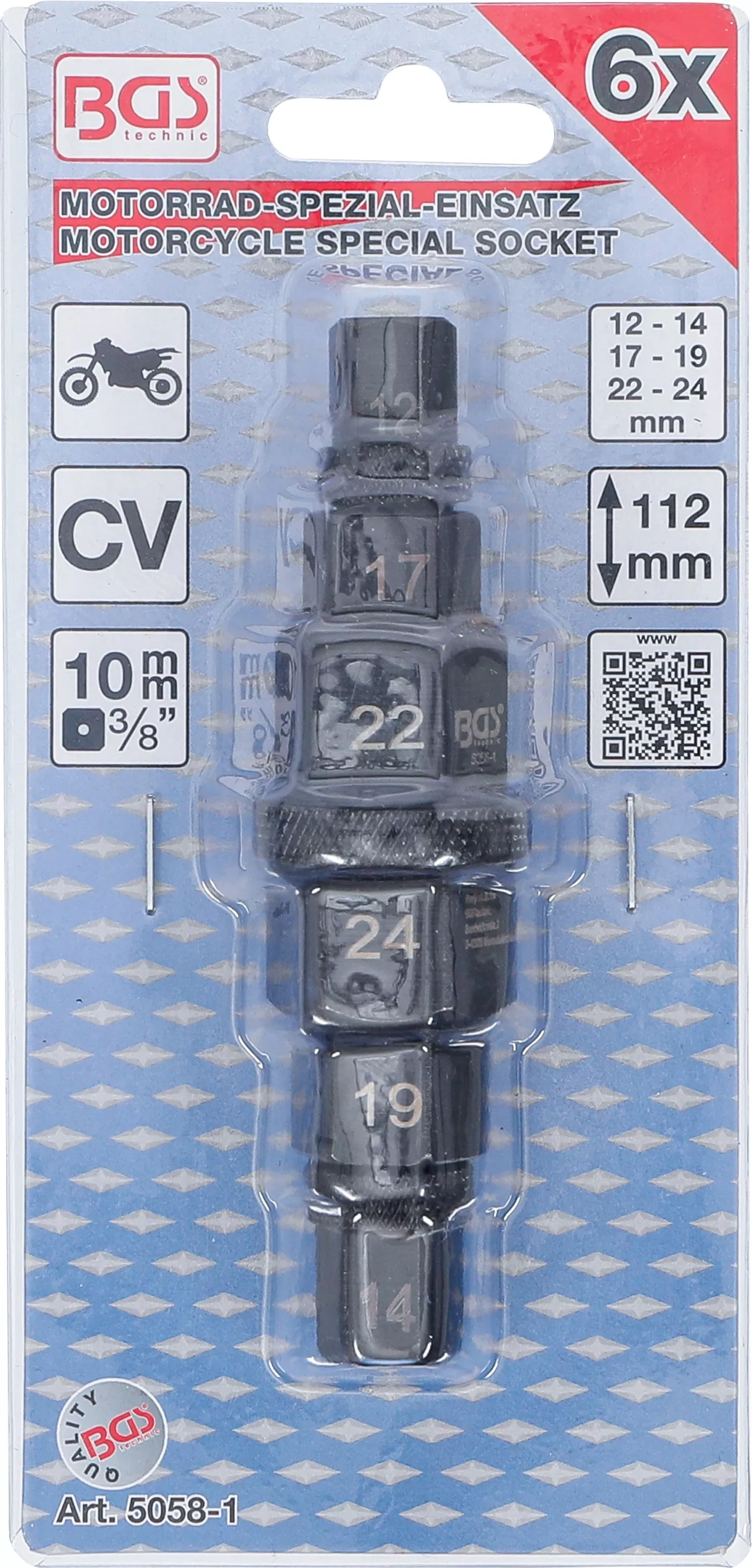 Motorcykel-Special-Insats | 10 mm (3/8") | 12 - 24 mm