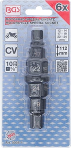Motorcykel-Special-Insats | 10 mm (3/8") | 12 - 24 mm