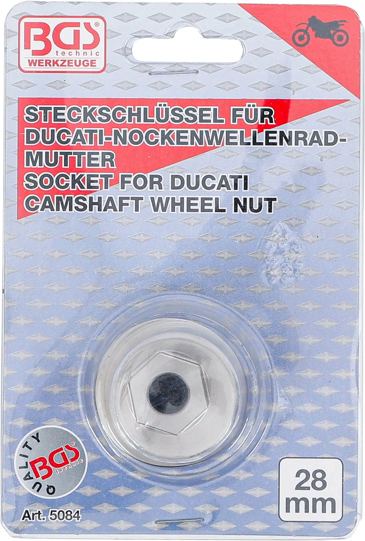 Specialinsats | för kamaxelhjulmuttrar för Ducati | 28 mm