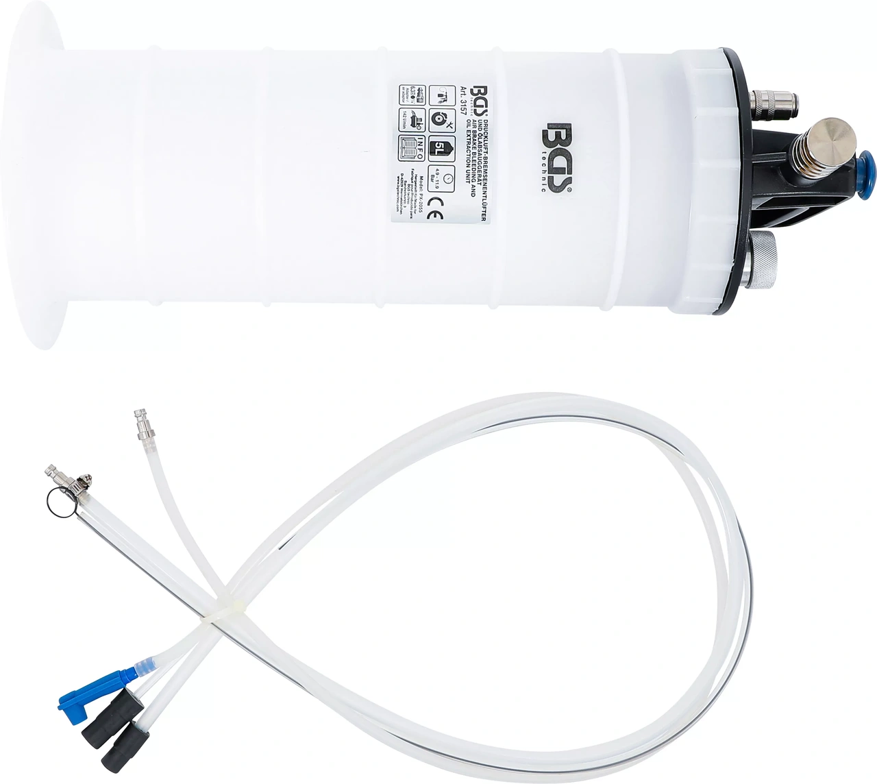 Tryckluft-bromsluftare och oljesugare