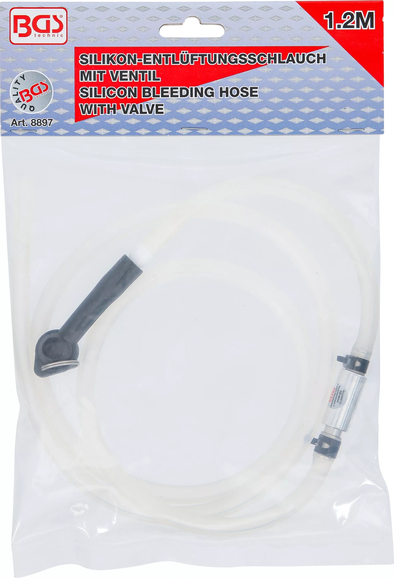 Broms-luftningsslang med backventil | 1,2 m