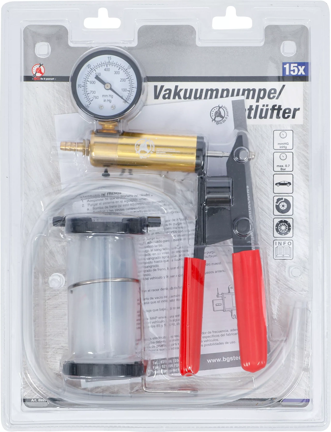 Vakuumpump / bromsluftare | max. 0,7 bar