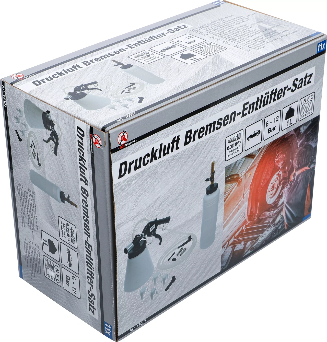 Tryckluft-bromsar-luftningssats | 11 delar