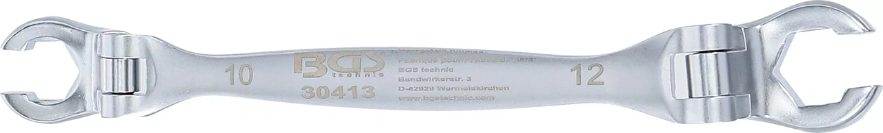 Öppen Dubbel-Ringnyckel | för bromsledningar och leder | 10 x 12 mm