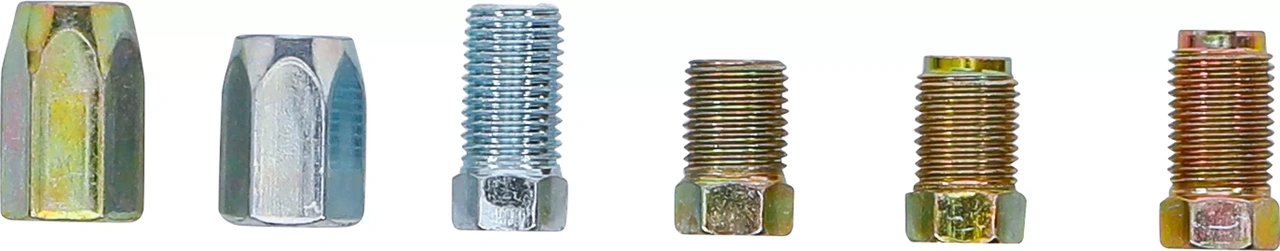 Skruvkopplings-, svivelmutter- och skruvsortiment för bromsledningar | 135 delar