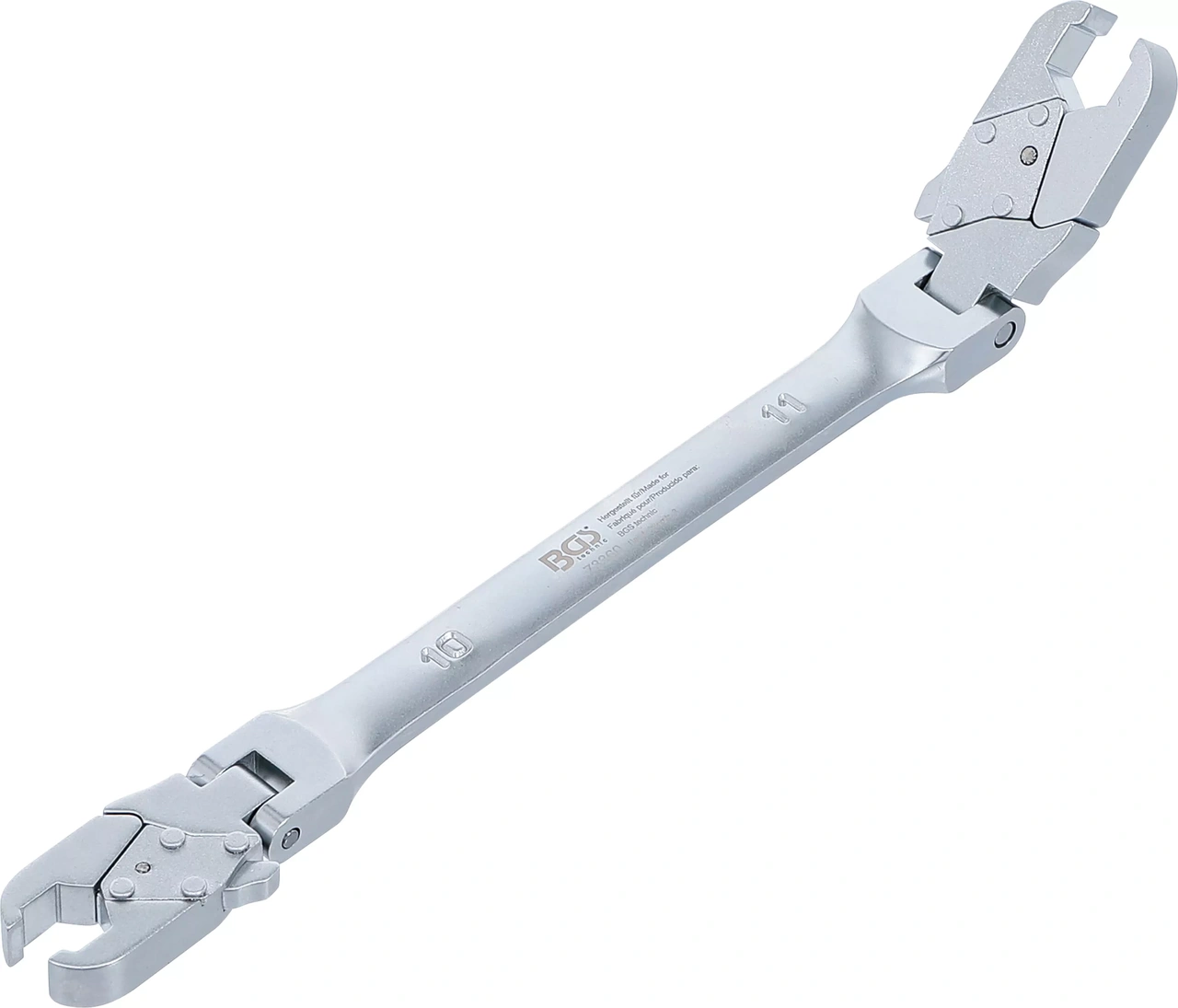 Bromsrörsnyckel med spärrskaftsfunktion | 10 x 11 mm