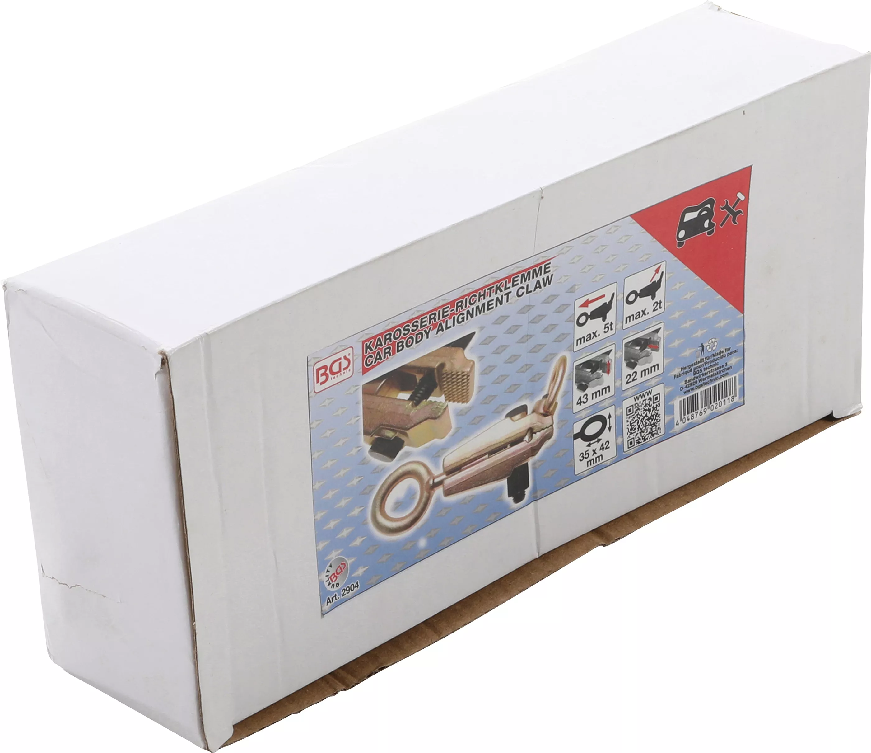 Karosseri-Riktklämma | 43 mm | två dragriktningar | max. 5 t, åt sidan 2 t