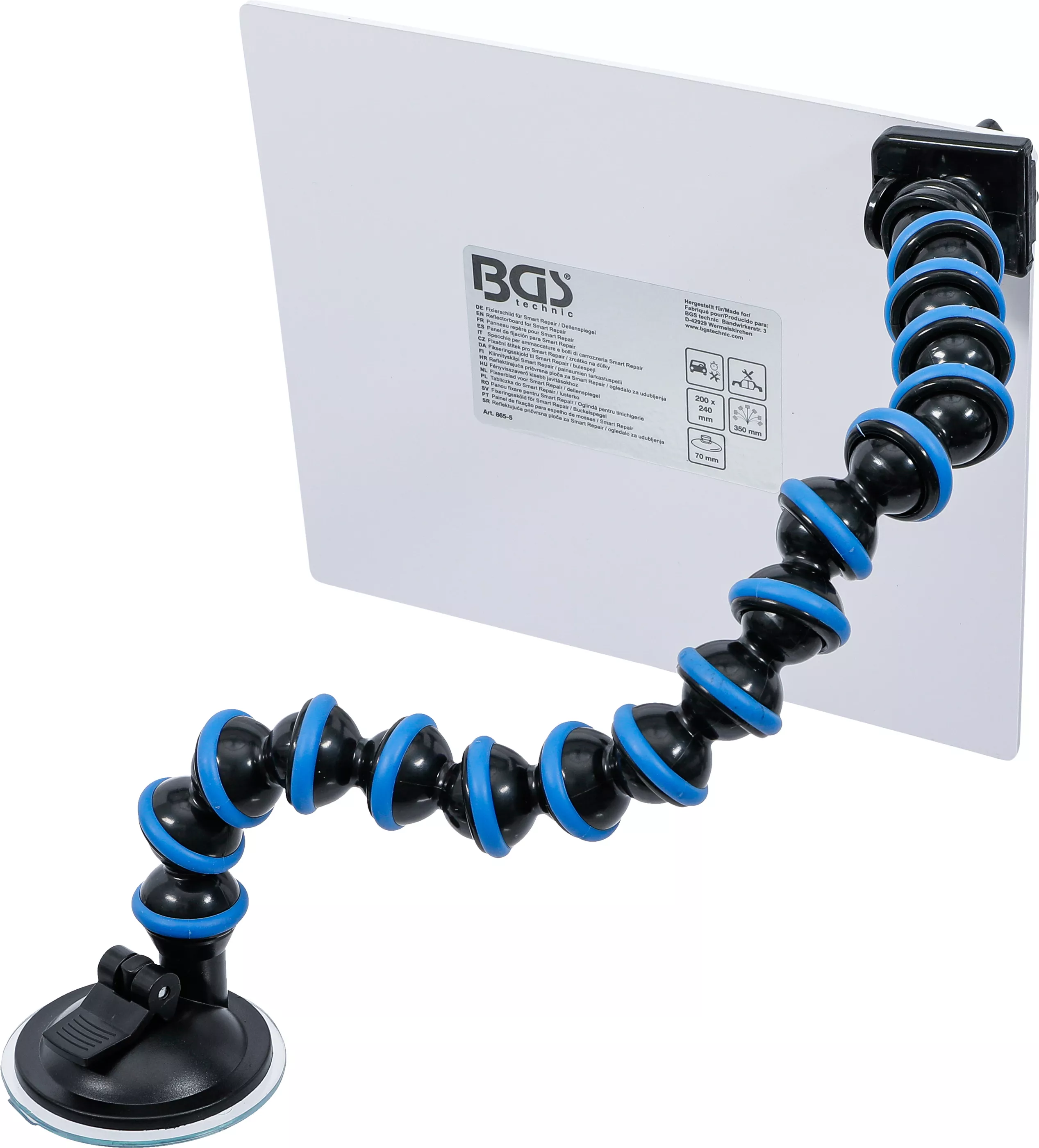 Fixeringssköld för Smart Repair / Buckelspegel | vit