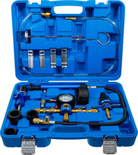 Trycktest- och påfyllningsverktyg-sats för kylsystem | 13 delar