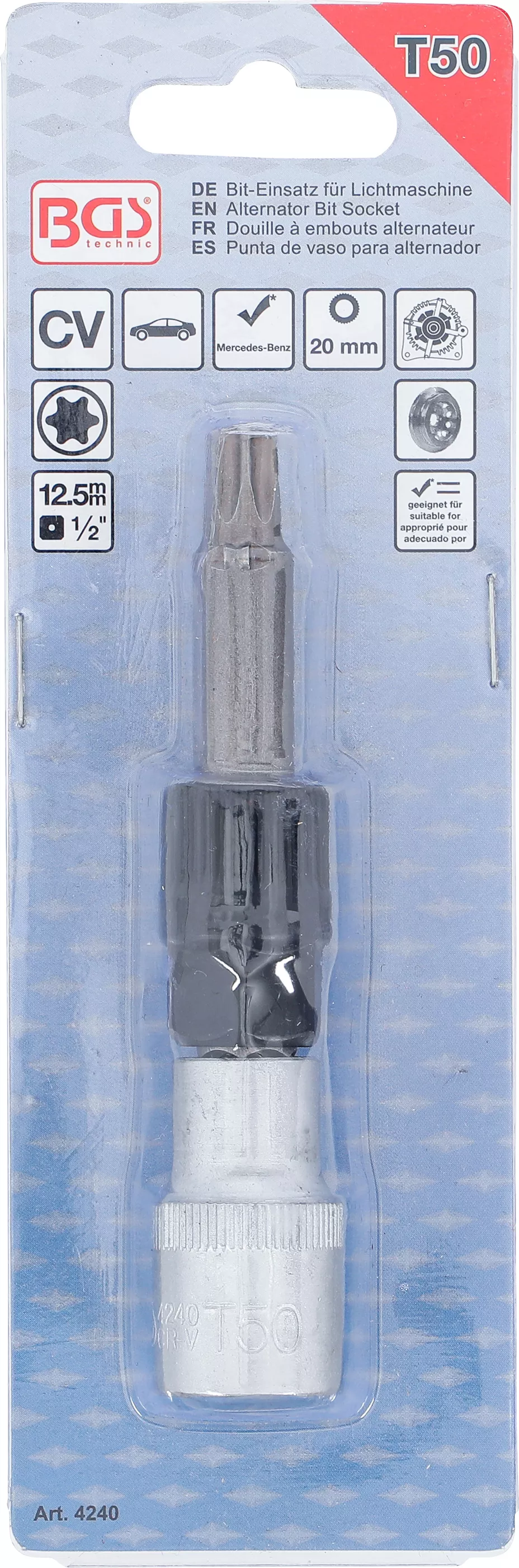 Bit-Insats för generator | 12,5 mm (1/2") | T-Profil (för Torx) T50