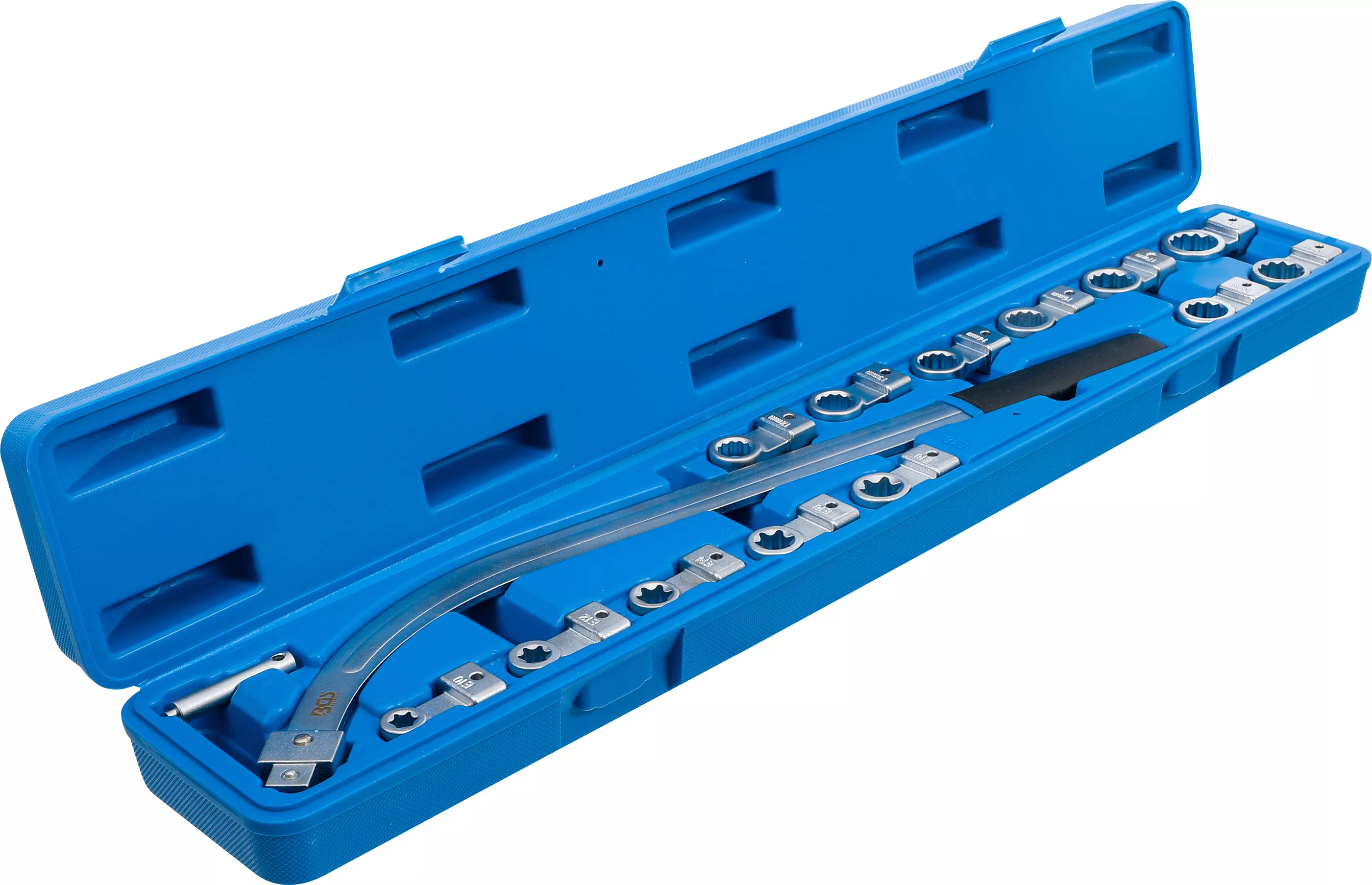 Spännrullsnyckel-sats | Tolvkant 12 - 19 mm / E-Profil E10 - E18 | 15 delar