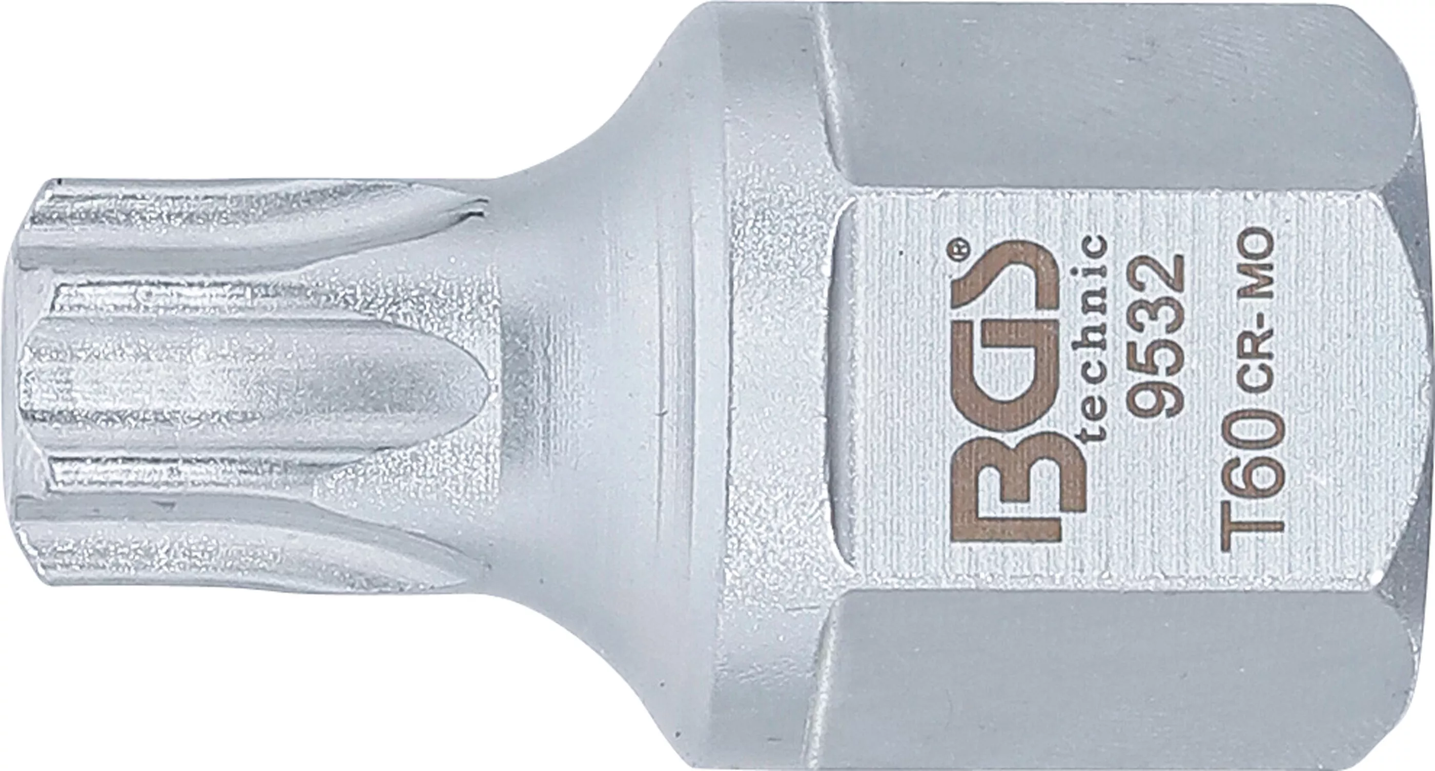 Flerspårsrem-Bit-Insats | 12,5 mm (1/2"), yttre sexkant 22 mm | T-Profil (för Torx) T60