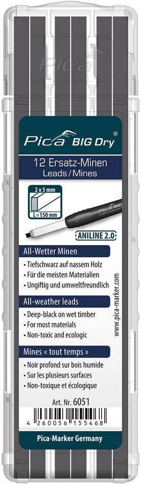 Reservstift till Big Dry, grafit Aniline 2.0, 12St