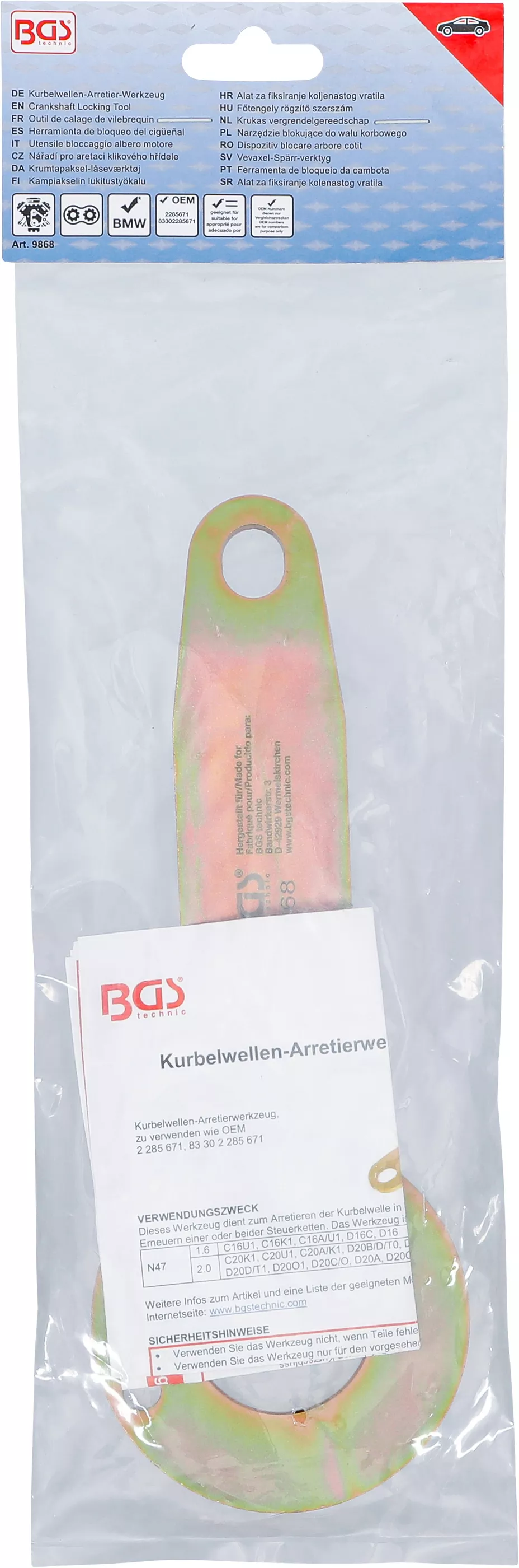 Vevaxel-Spärr-verktyg | för BMW N47