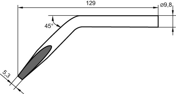 Lödspets, Vinklad, 5,3mm, 152Jd