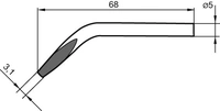 Lödspets, Vinklad, 3,1mm, 032Jd