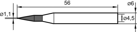 Lödspets, Spetsform, 1,1mm, 162Bd