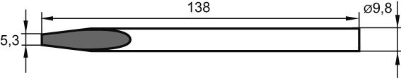 Lödspets, Rak, 5,3mm