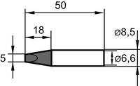 Lödspets, 832VD, 5,0mm