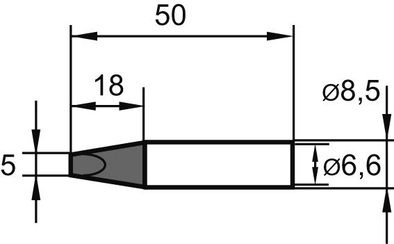 Lödspets, 832VD, 5,0mm