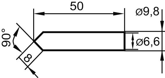 Lödspets, 832MD, 8mm