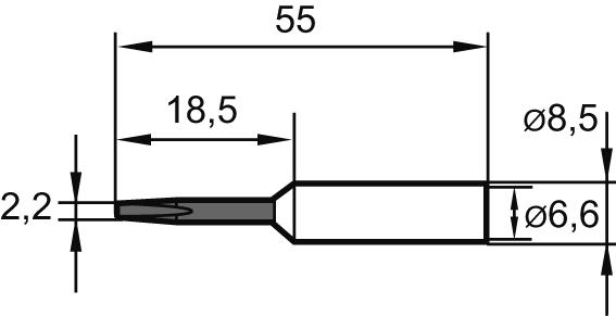 Lödspets, 832KD, 2,2mm