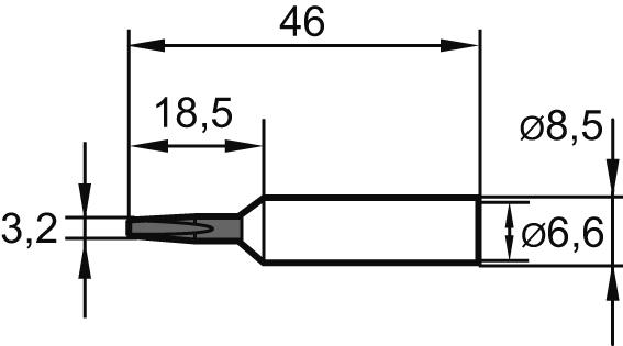 Lödspets, 832ED, 3,2mm