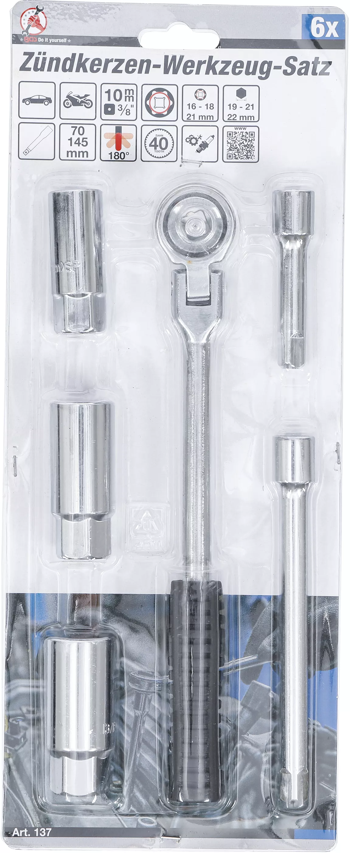 Tändstift-Verktyg-sats | 10 mm (3/8") | 6 delar