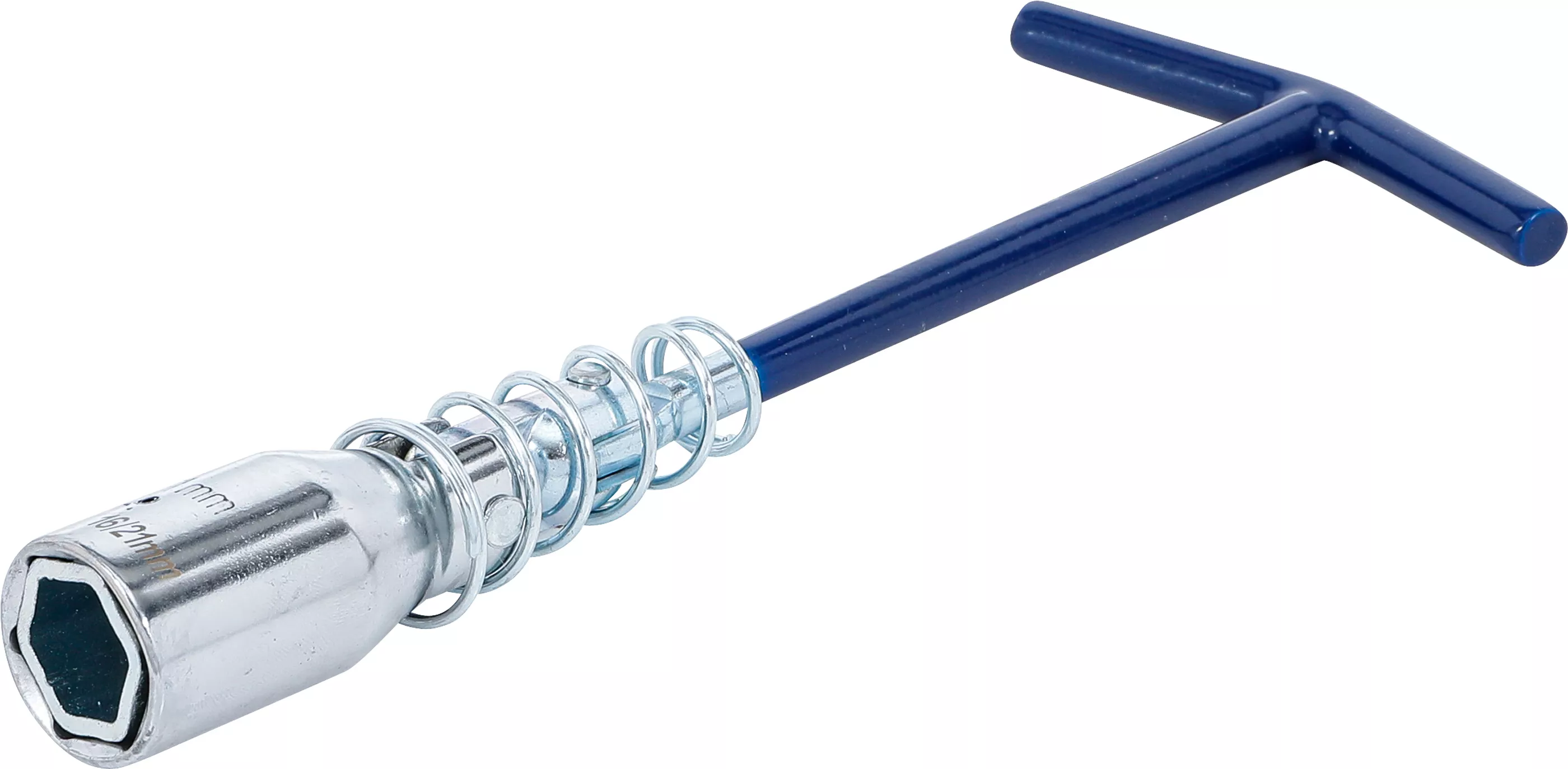 Tändstiftsnyckel med T-handtag, fjäderled | Sexkant 16 mm / 21 mm