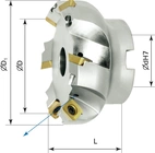 Planfräs IKZ 45° SEET/SEEW D 100mm 7 Skär