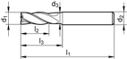 Torusfräs HM 10/0,5mm Z3 HA TA-C