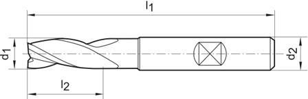 Pinnfräs DIN 6527L HM TiAIN 2,0mm HB Z3