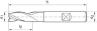 Pinnfräs DIN 6527L HM TiAIN 2,0mm HB Z3