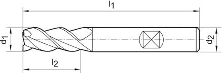 Pinnfrässats 6527L HM TiAIN 4-12mm, 6-delar