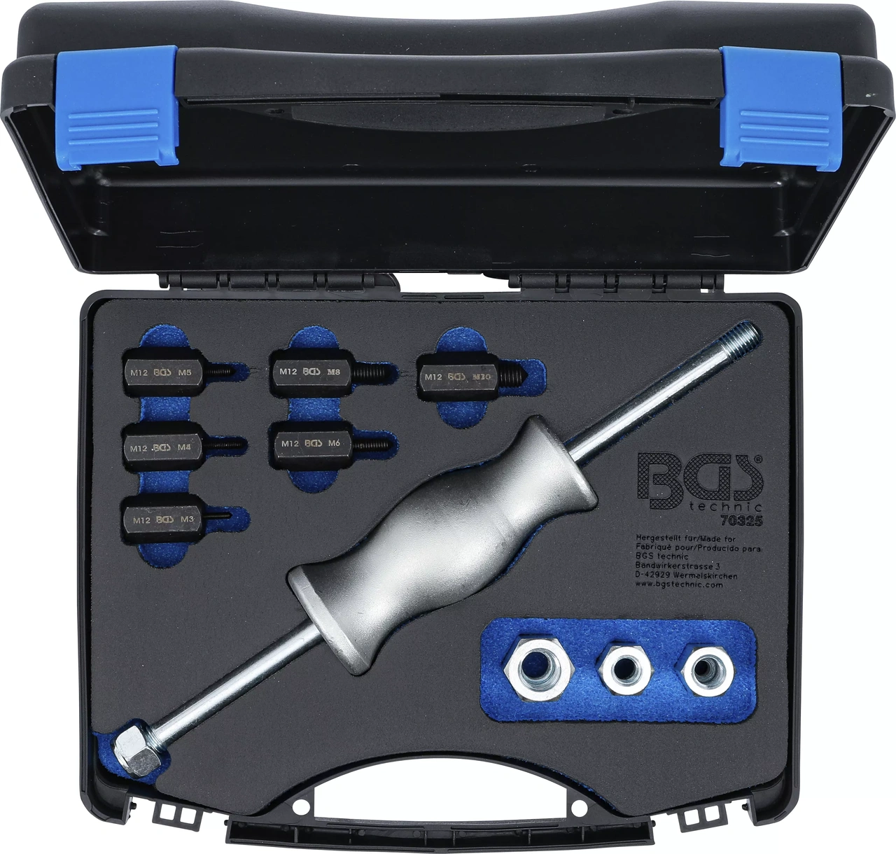 Glidhammare set | med gängadaptrar | 12 st.