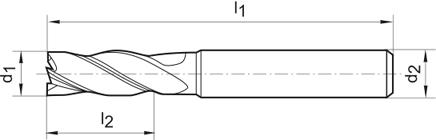 Pinnfräs WN K HM TiAIN HB Z4