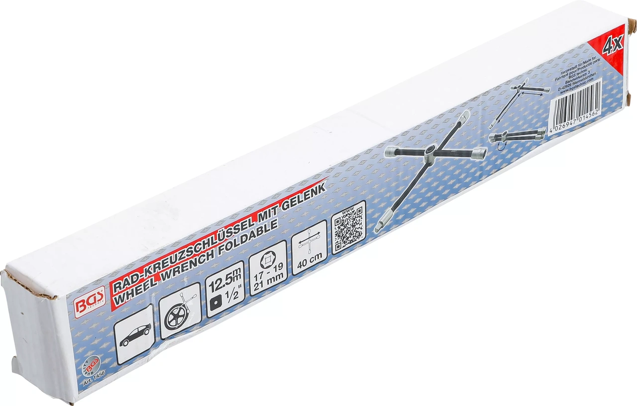 Hjulfälgkors med led | för personbil | Fyrkant | 17 x 19 x 21 x 12,5 mm (1/2")