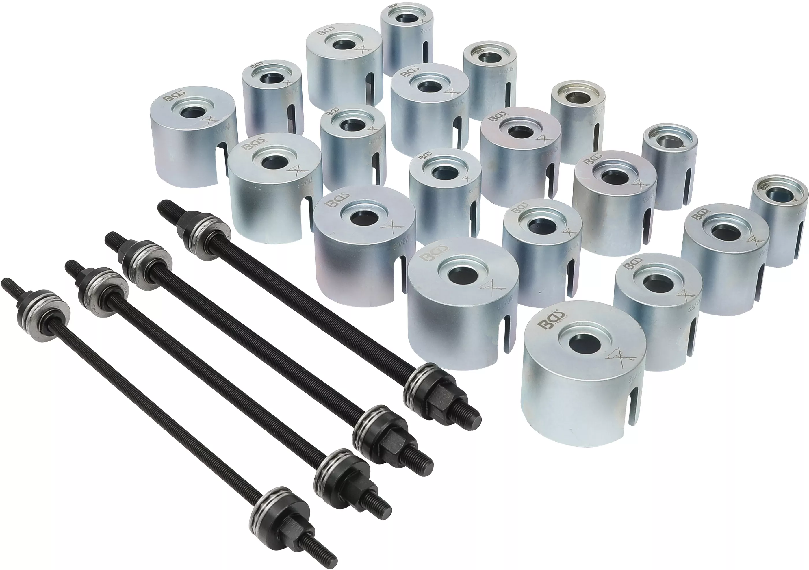 Drag- och Tryckhylsor-sats | med 4 Spindlar | 24 delar