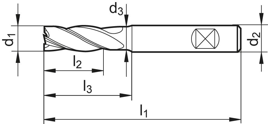 Pinnfräs WN HM HPC INOX L LOTUS EX HB