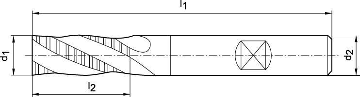 Skrubbfräs DIN 844K HSSE 8,00mm NF