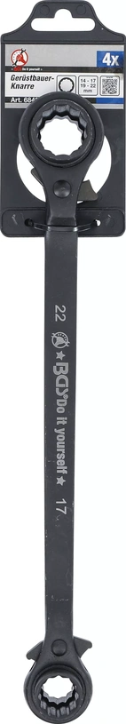 Spärrskaft för ställningsmontage | "4-in-1" | 14 - 17 - 19 - 22 mm