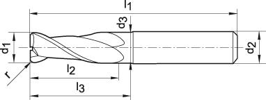 Torusfräs HM Z2 K HA TA-C