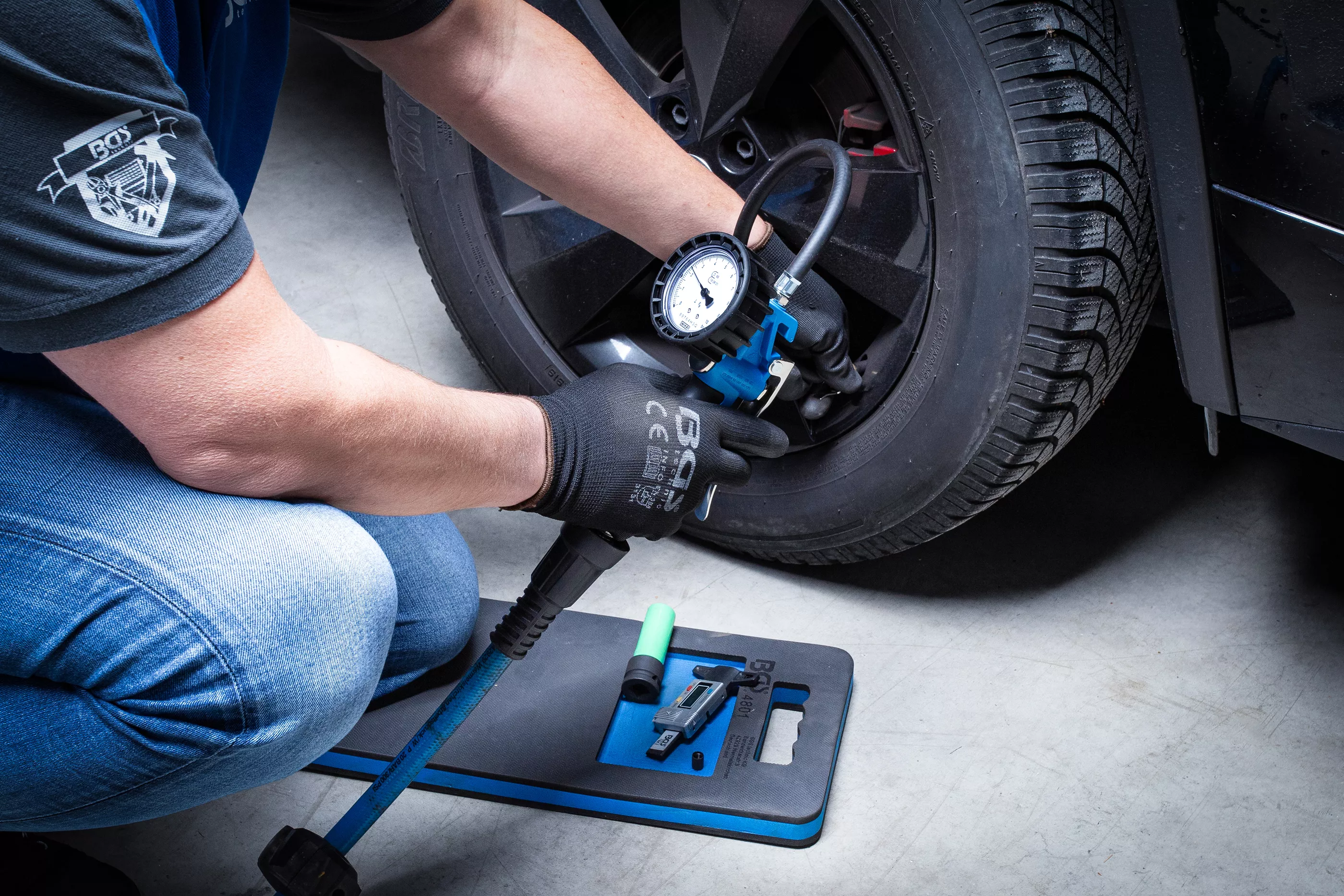 Tryckluft-Däck-Påfyllningspistol | Kalibrerad | 0 - 10 bar